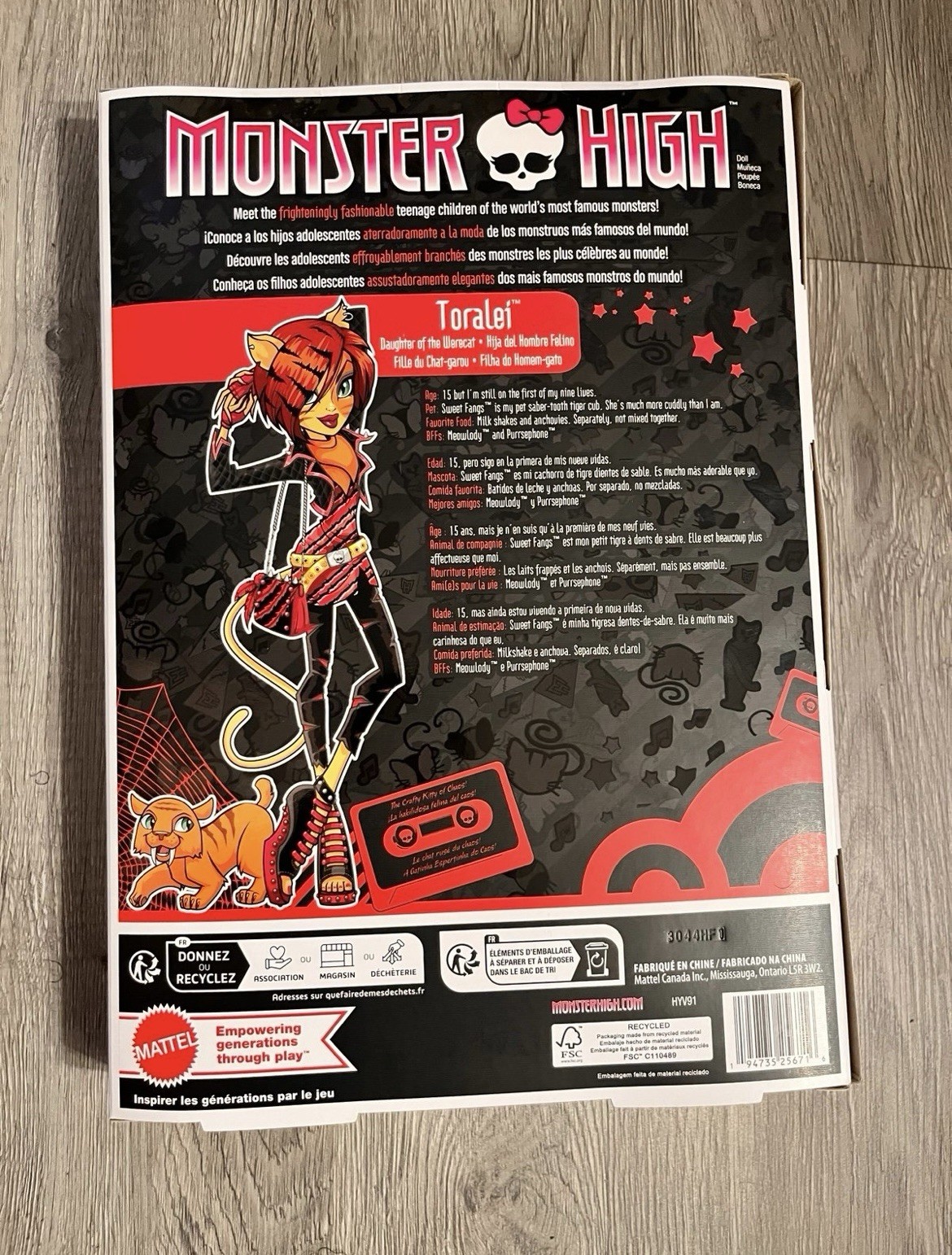 Monster High Toralei Boo-riginal Creeproduction Fashion Doll