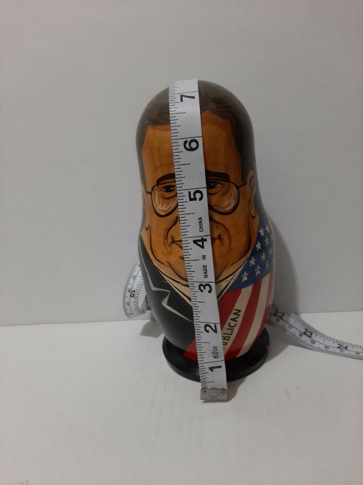 Presidential Russian Nesting Dolls Bush Reagan Nixon Eisenhower Roosevelt Mockba