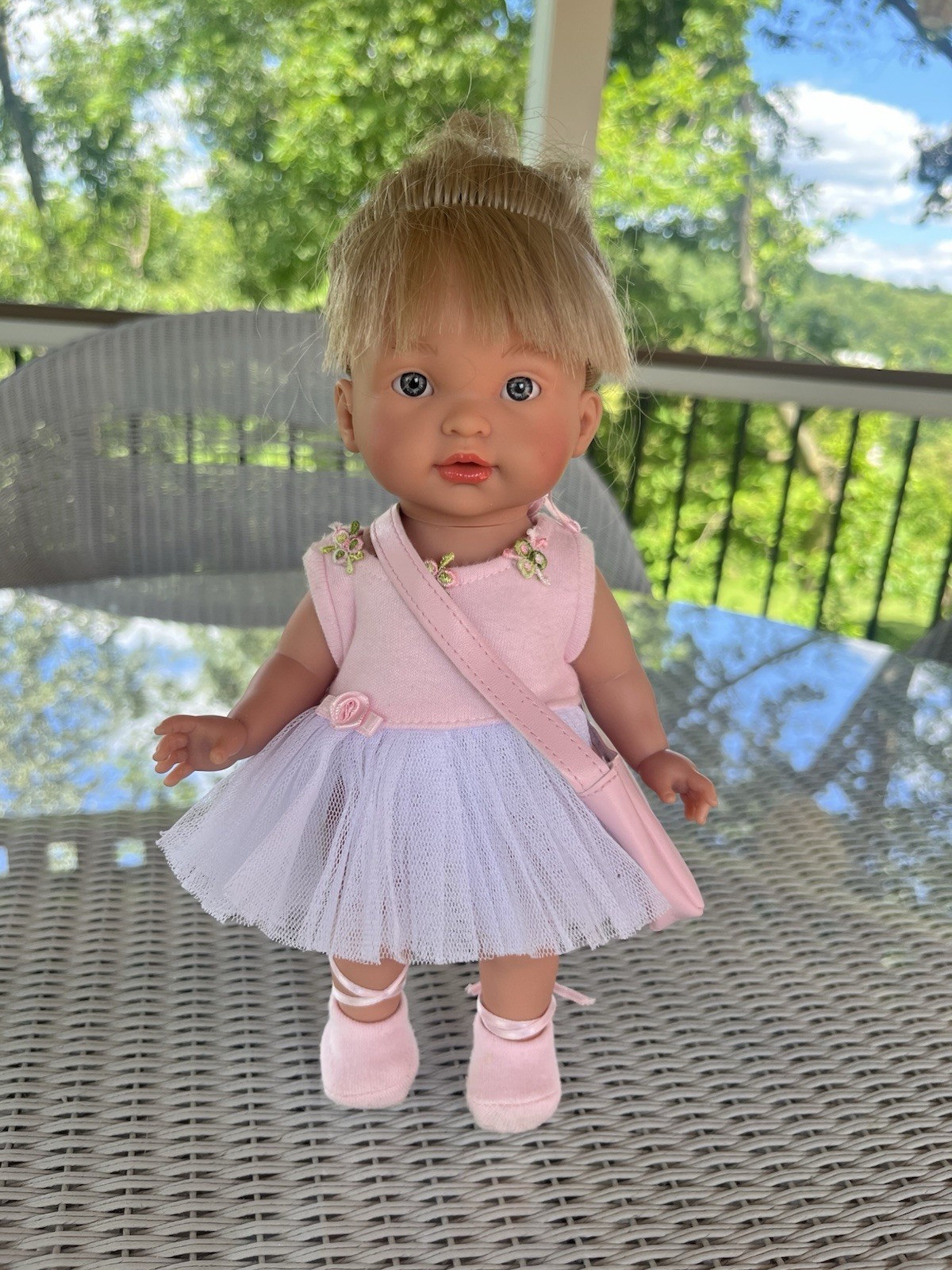 Llorens Vinyl Ballerina Doll 11″ Pink Dress Shoes Toddler Made in Spain