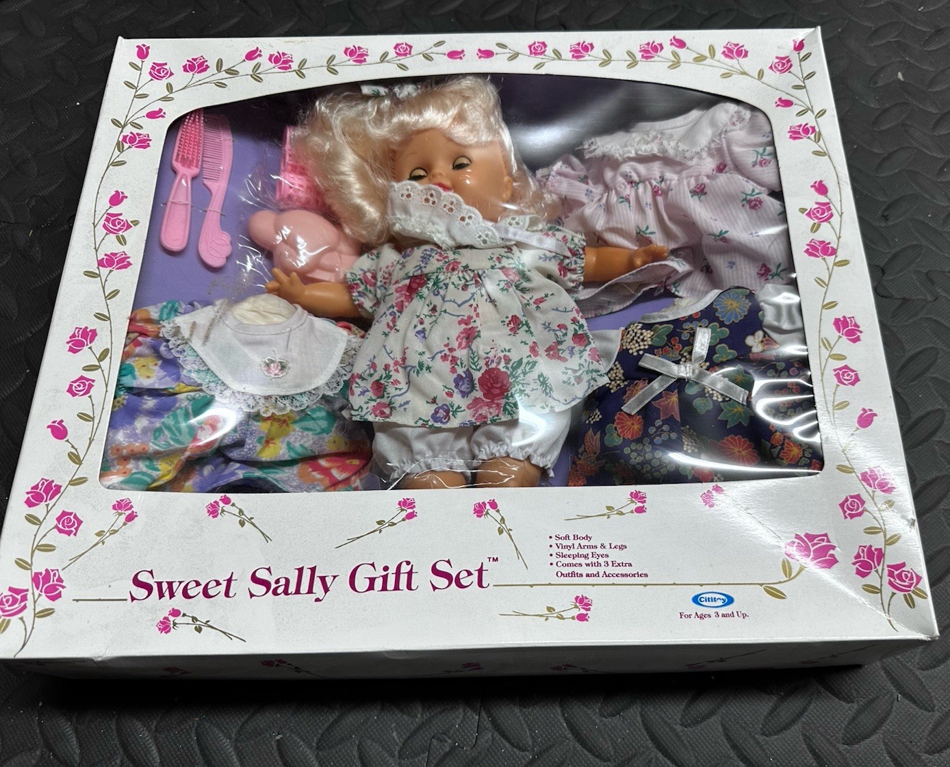 Vintage Cititoy 1990 – Sweet Sally Doll Gift Set + Accessories – New