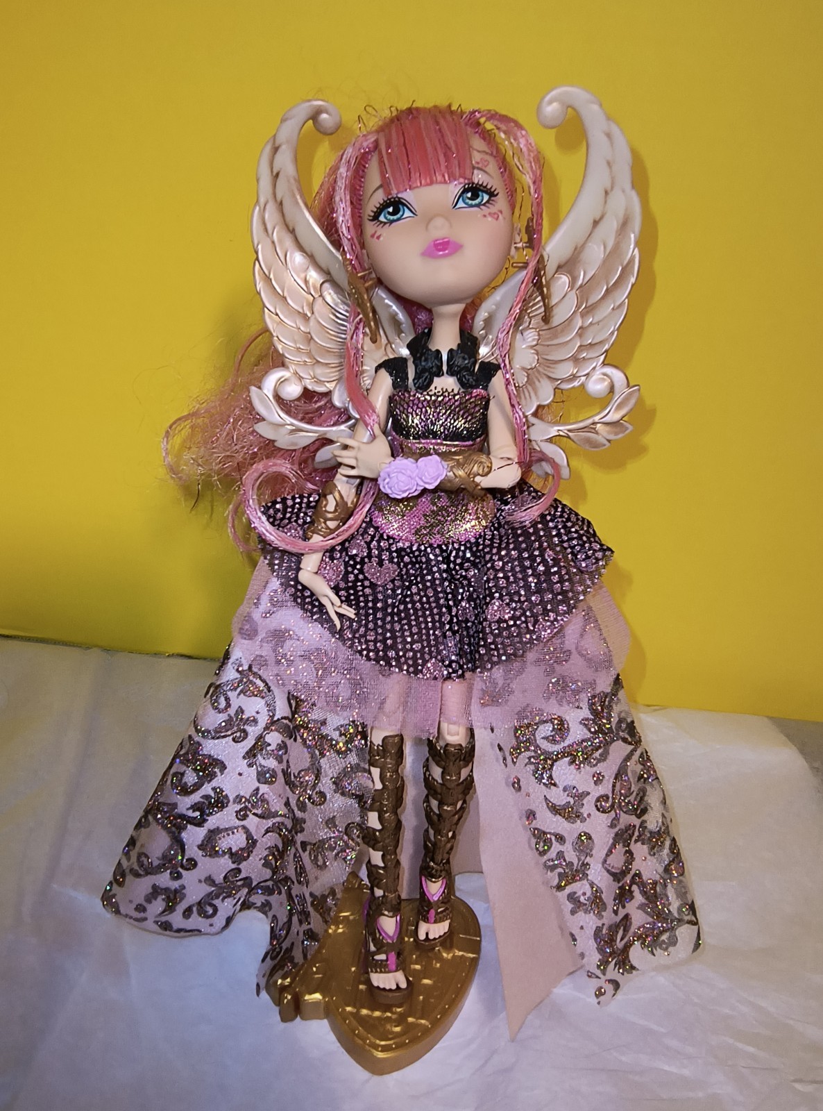 Ever After High Thronecoming C.A. Cupid Doll, Dress, Wings, and Shoes, No Stand