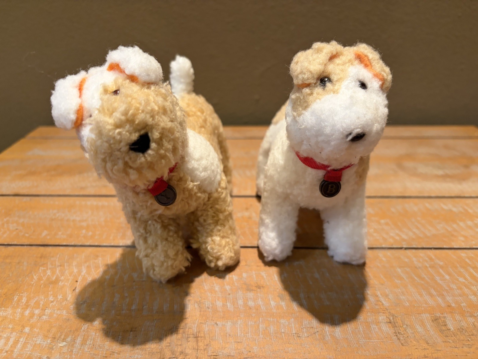 American Girl Emily Molly Pet Dogs Yank & Bennett Terrier Plush Collar Set 2 Bag