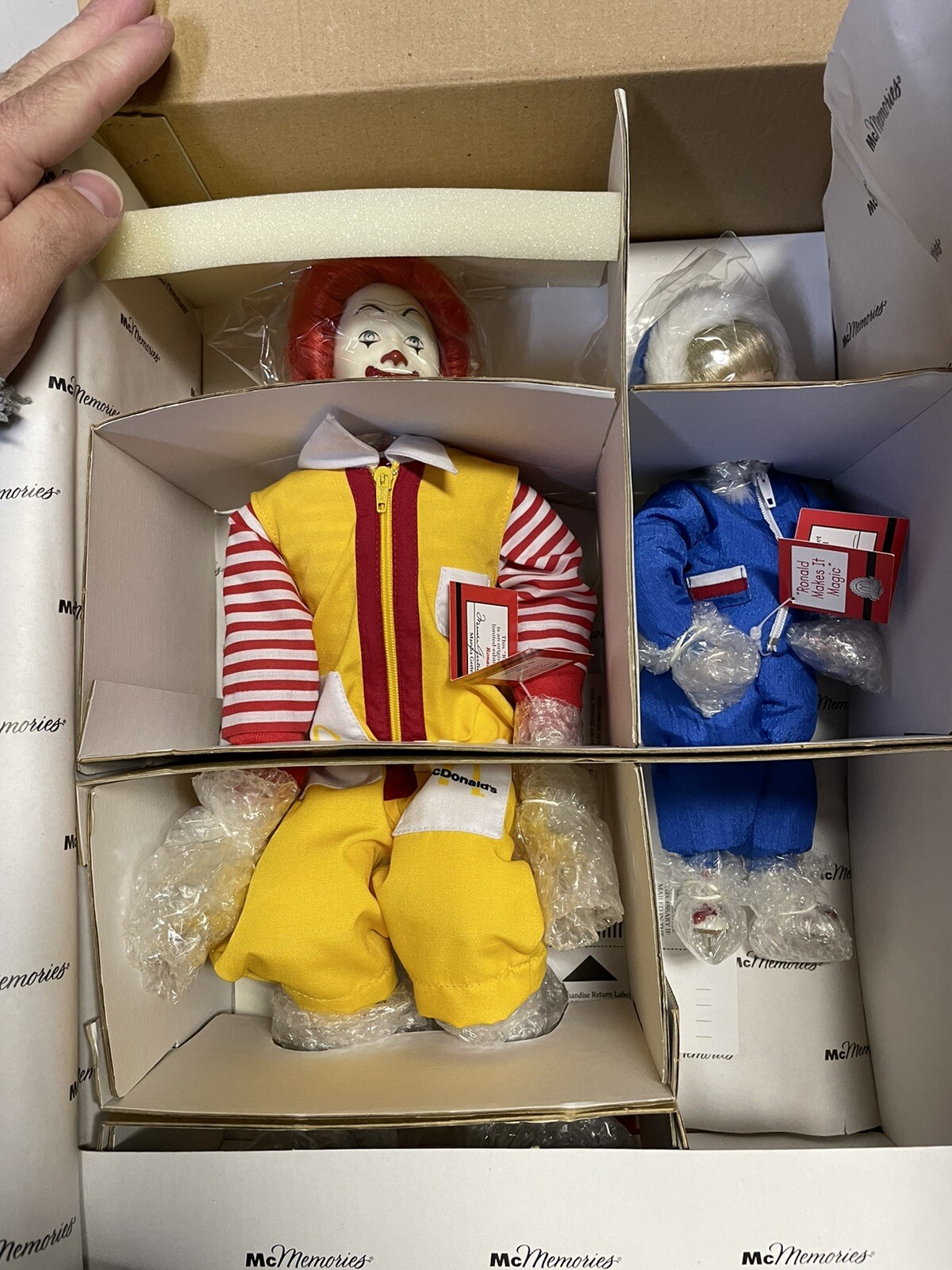 McDonald’s McMemories Ronald Makes It Magic Ashton Drake Dolls NEW COMPLETE
