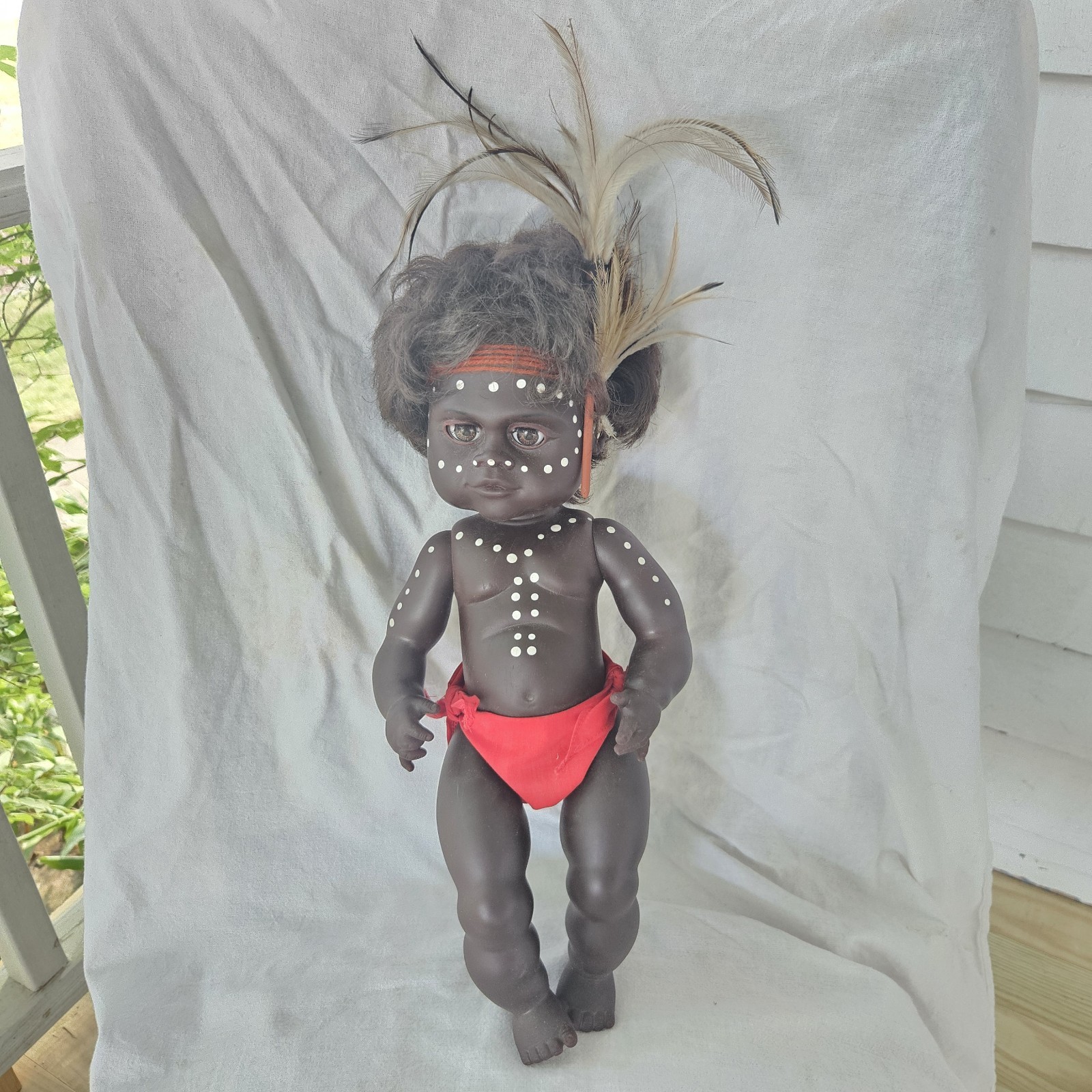 Netta Doll Vintage Black, Open Close Eyes, 14″