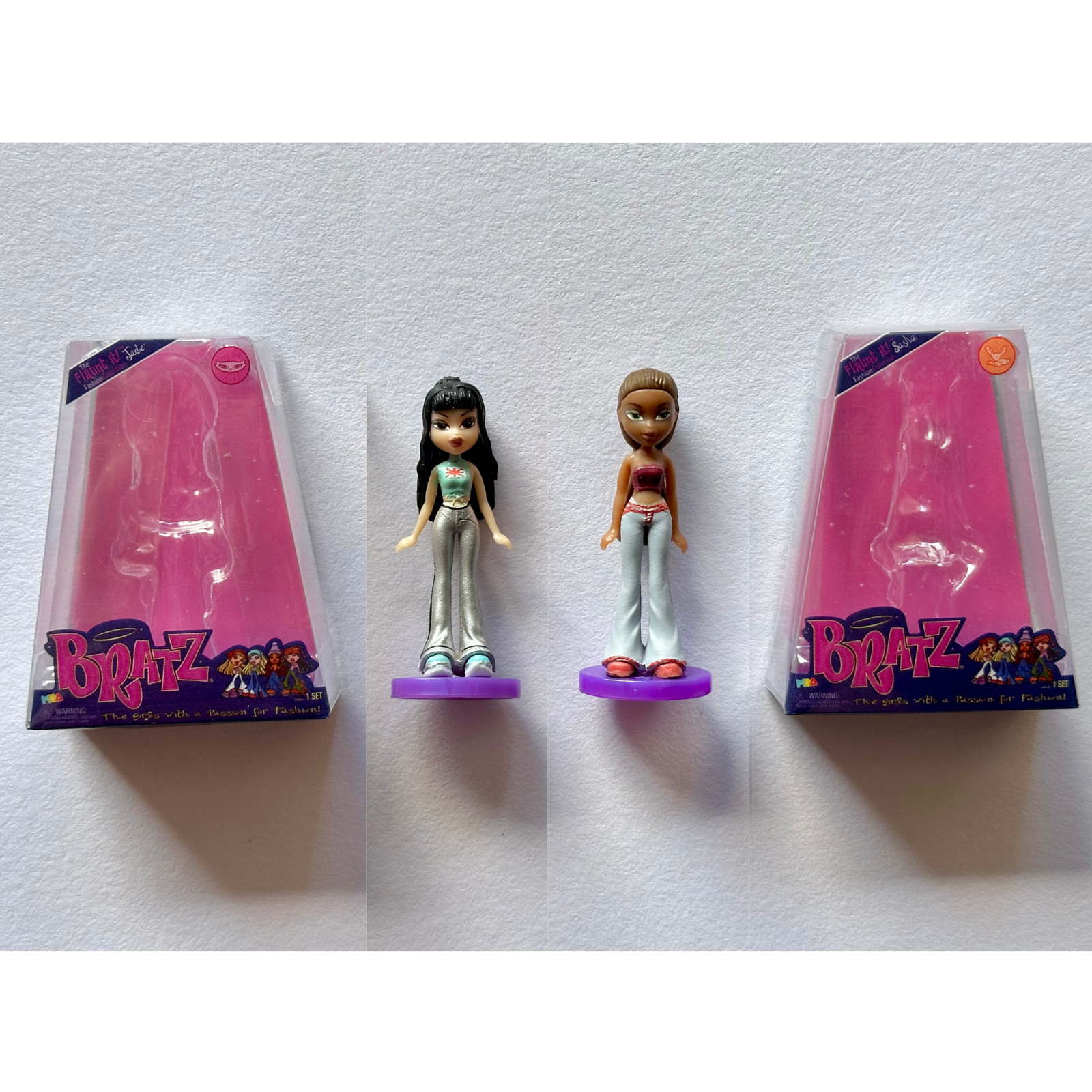 Flaunt It Jade & Sasha – MGA Miniverse Bratz Mini Dolls & Boxes Lot