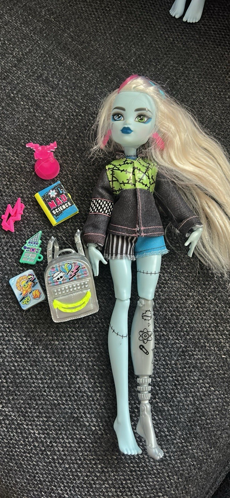 Monster High Frankie Stein Doll Denim Jacket & Shorts