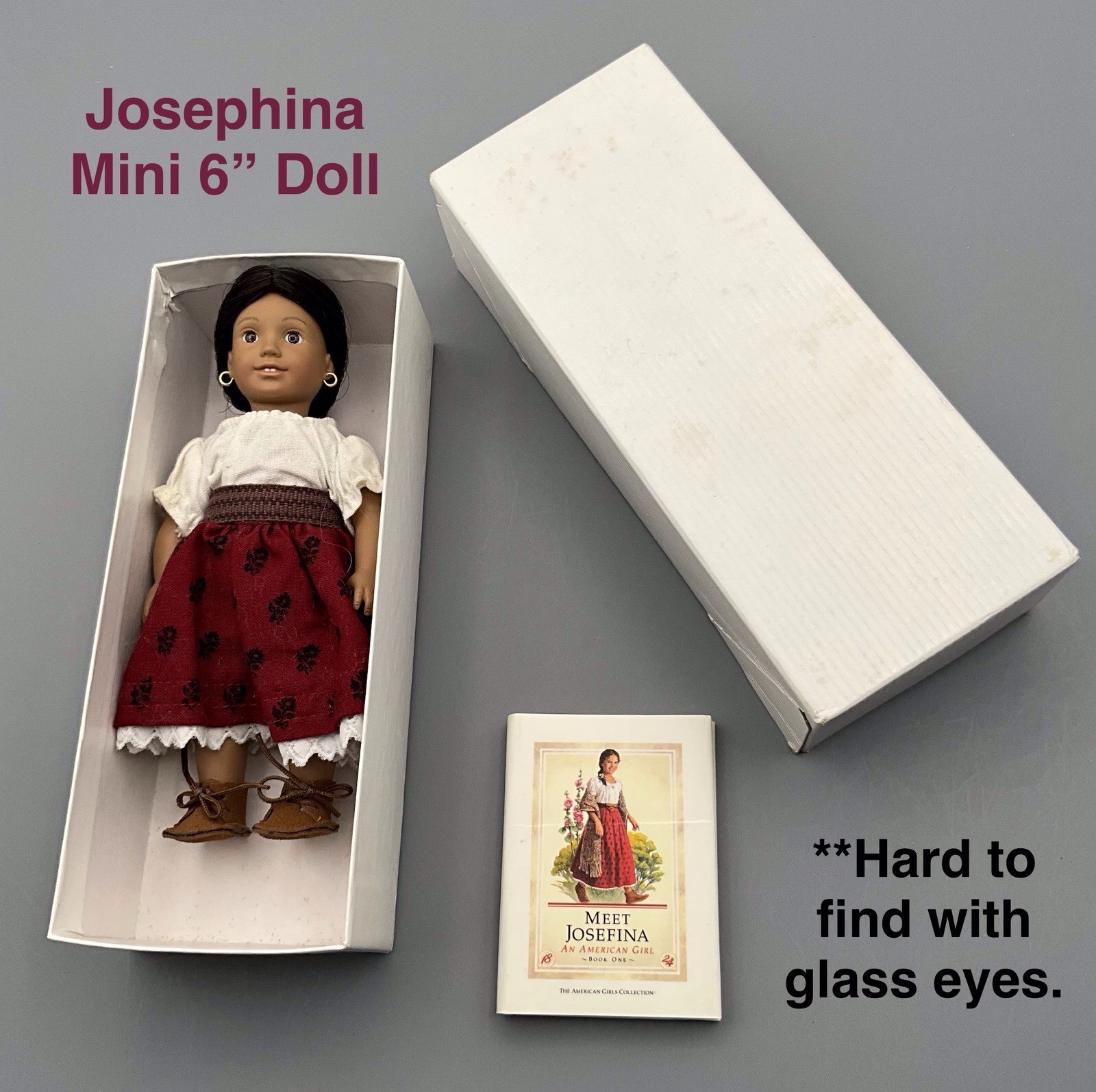 AMERICAN GIRL PLEASANT COMPANY Josephina 6” Mini Doll-Glass Eyes/Book