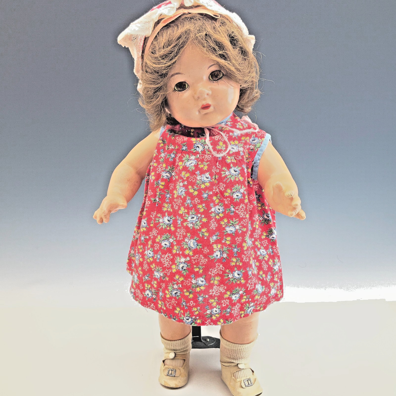 Alexander~ 19″ Composition Toddler~Original Shoes and Socks & Human Hair Wig