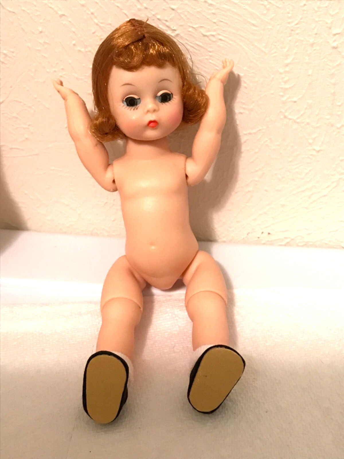 ?1959 Madame Alexander Kins Wendy Bent Knee Walker Doll Head Turns Bear Toy