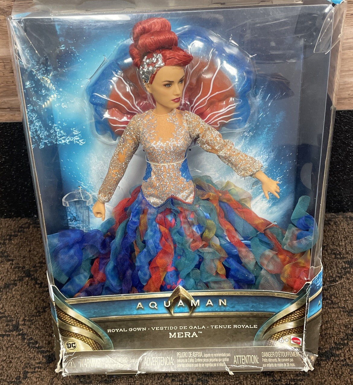 Aquaman Mera Doll In Royal Gown DC Action Figure 12 inch Mattel NIB