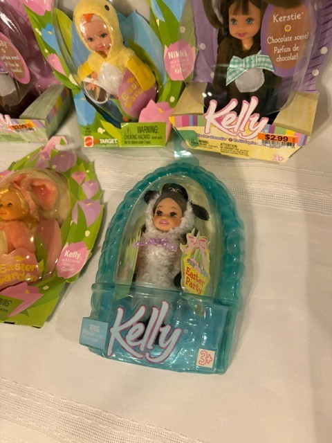 5 NRFB Mattel Kelly Easter dolls Special EditionS rabbit bunny chick sheep lambB