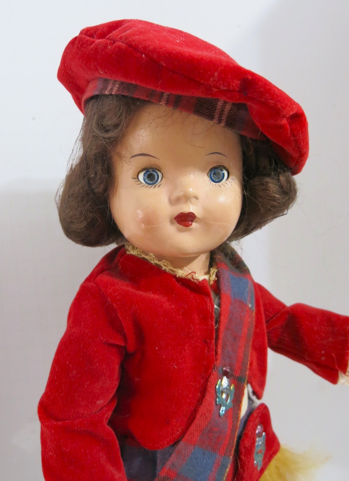 1930’s Reliable 15″ Scottish Composition Doll, Made in Canada Original Excellent