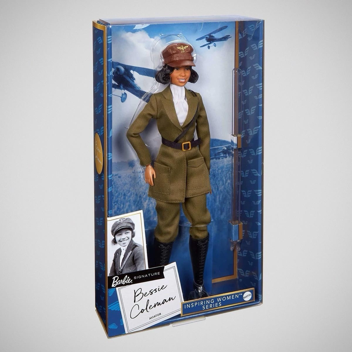 Barbie Inspiring Women Series BESSIE COLEMAN Collectors Doll (HJX37) (NIB)