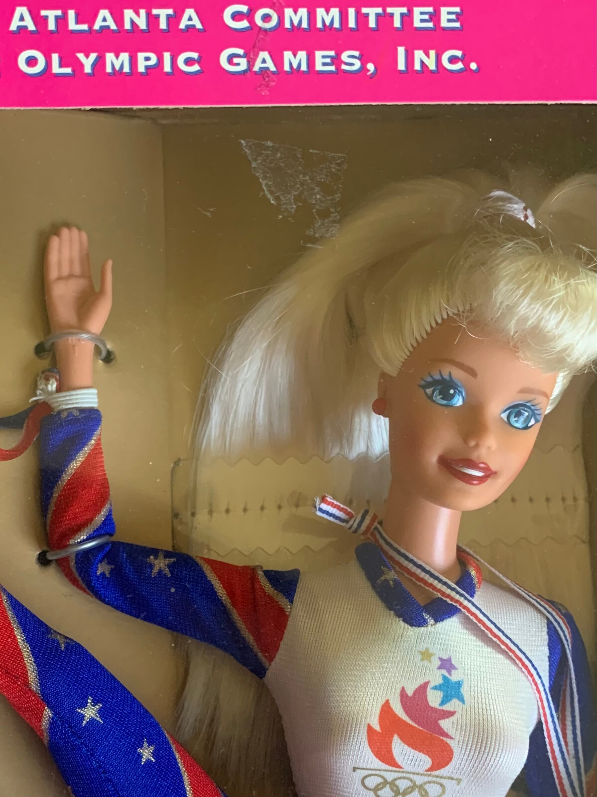 Olympic Barbie 1996 Sealed Ruth Handler Signed Inscription on Box Autograph