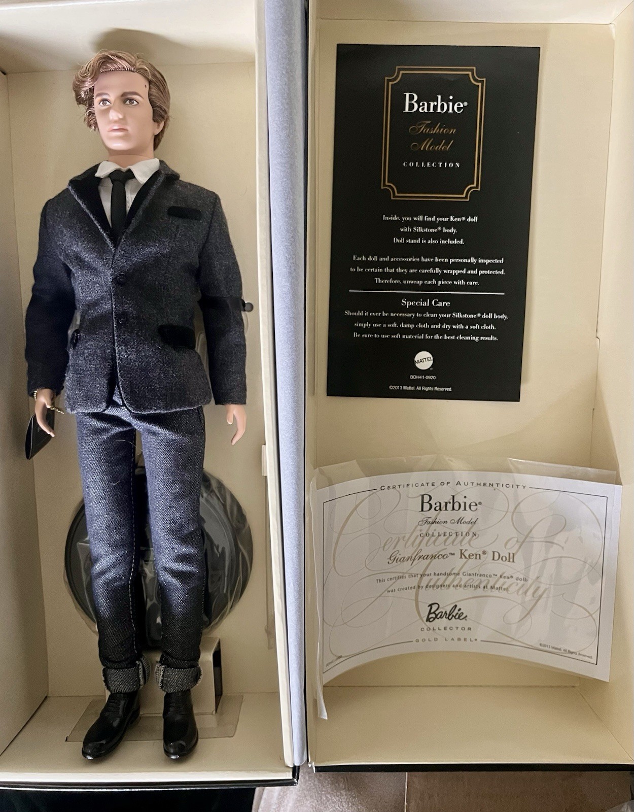 DULCISSIMA AND GIANFRANCO SILKSTONE BARBIES 2013 GOLD LABEL