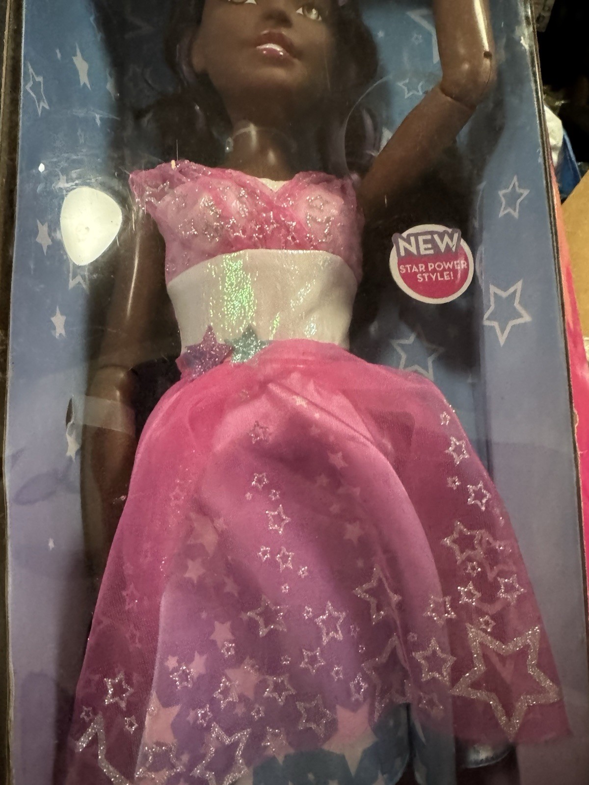 Barbie Star Power best friend fashion doll Black Hair pink dress 28″ 70cm