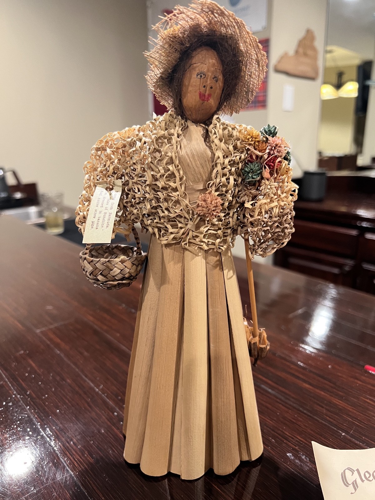 11 1/2″ Vintage Rare Marie Gleeson Doll From Bermuda with Makers Tag