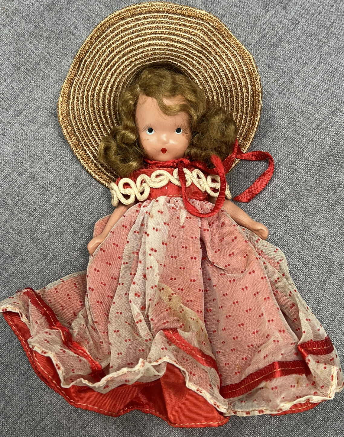 Nancy Ann STORYBOOK DOLL #57 Southern Belle Vintage 5.5″ Bisque Moveable Arms