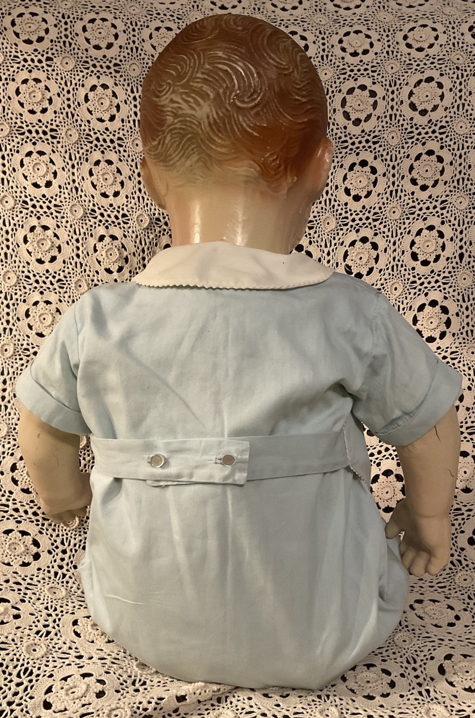 ANTIQUE COMPOSITION & CLOTH LIFE SIZE MANNEQUIN STORE DISPLAY BABY BOY DOLL RARE