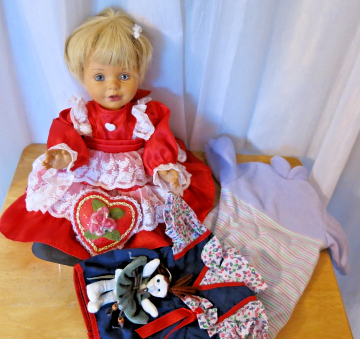 Playmates Toys Vintage Baby So Beautiful 14″ Doll 1995 Blonde Hair Lavender Eyes