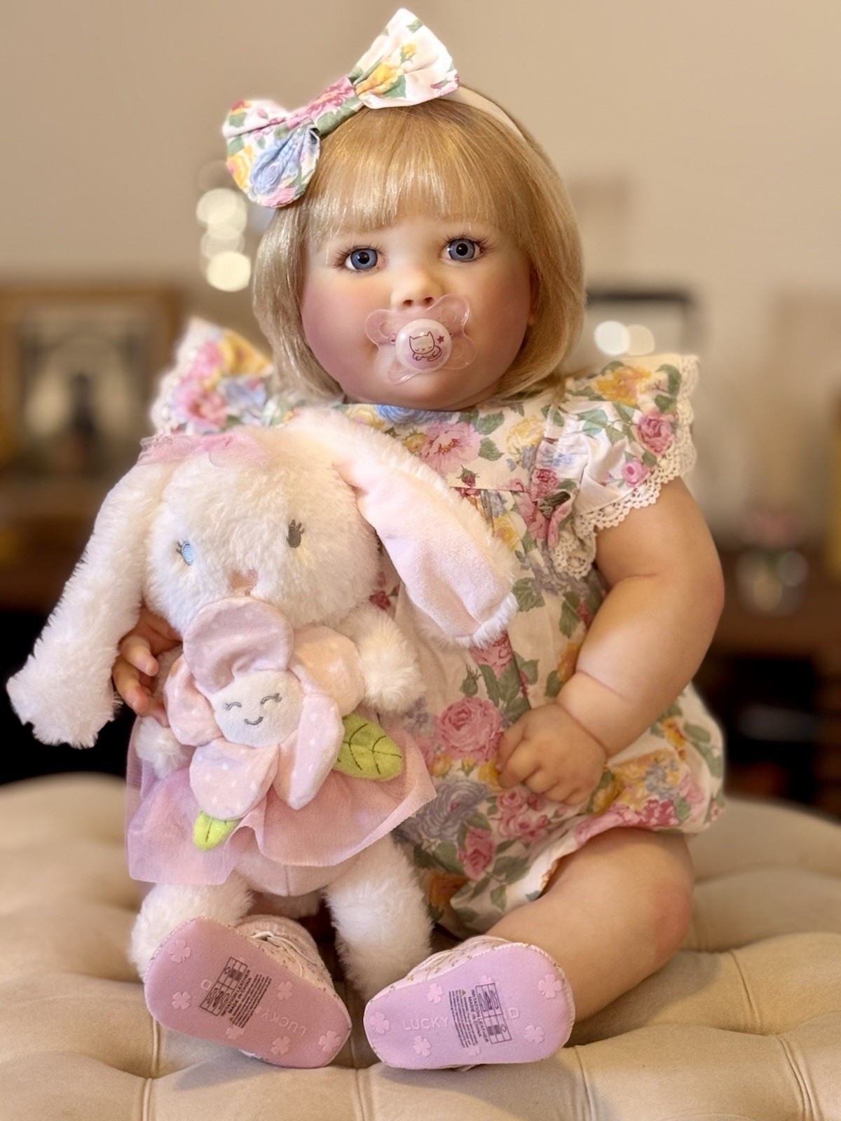 Bountiful Baby Realborn 7 Month June Awake Reborn Girl Doll w/ COA Bunny