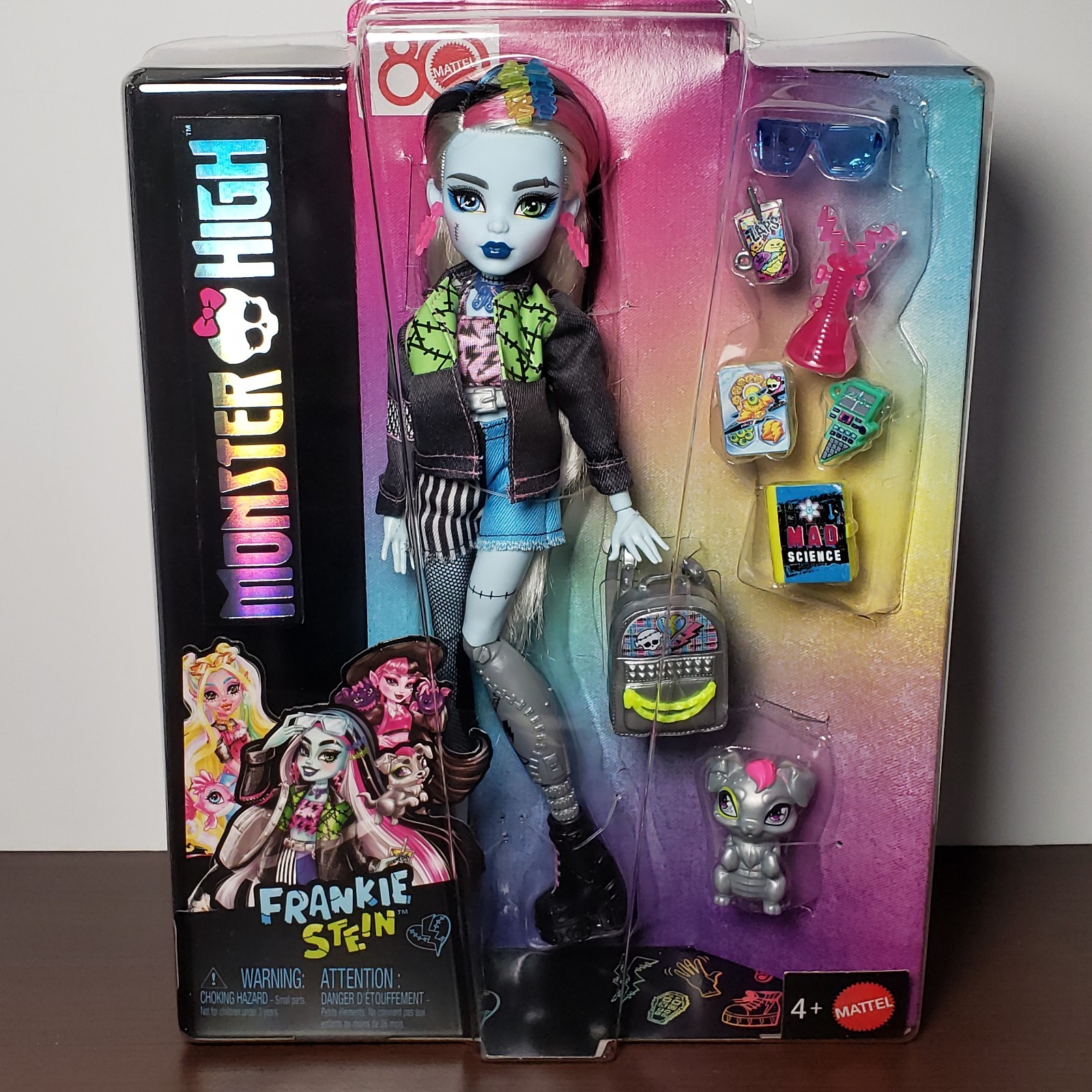 Monster High G3 Core Refresh Frankie Stein Doll Pet Watzie Mattel 80th Stamp NIB