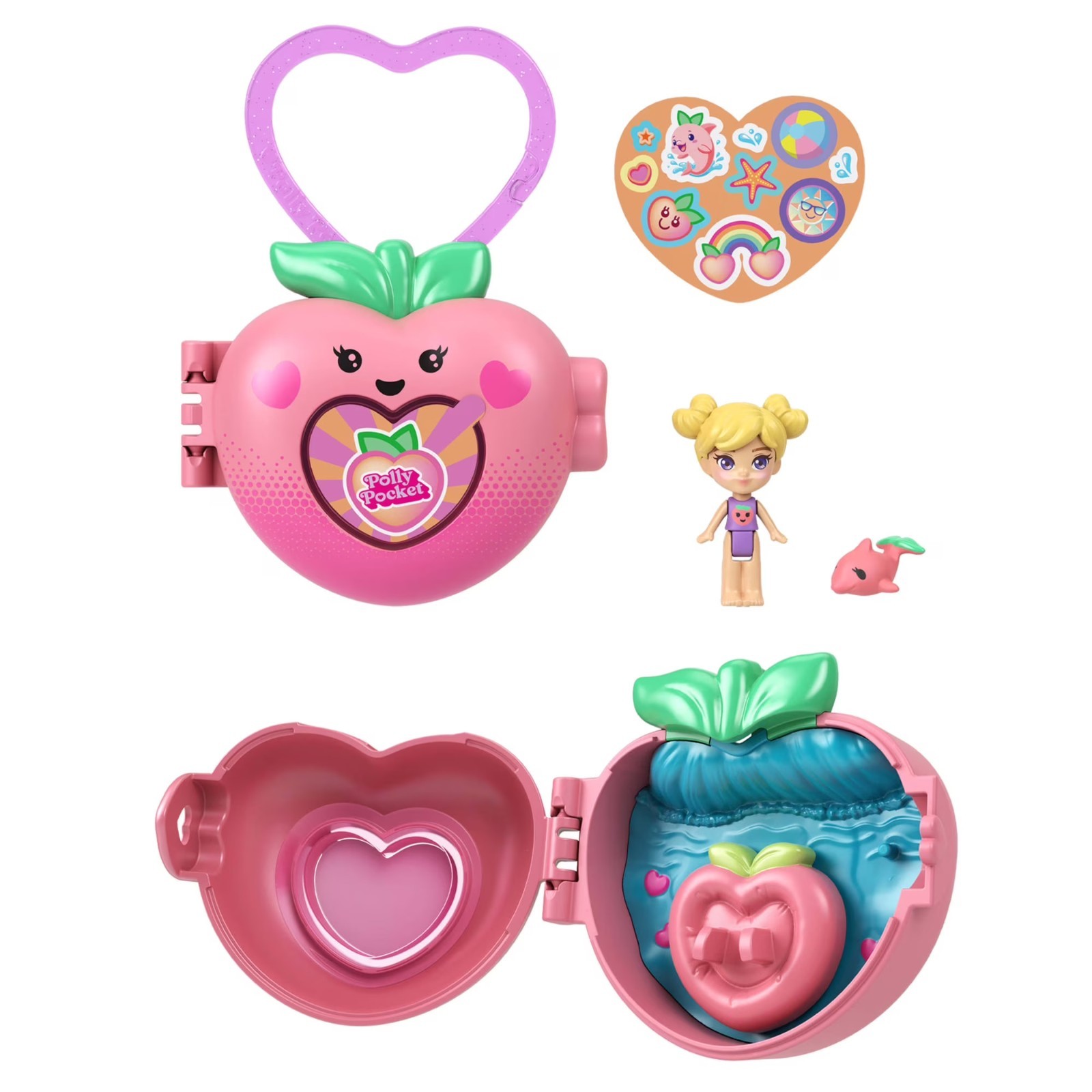 Polly Pocket Fruit Friend Reveal Mini Compact Toy Choose Style or 3 Pack