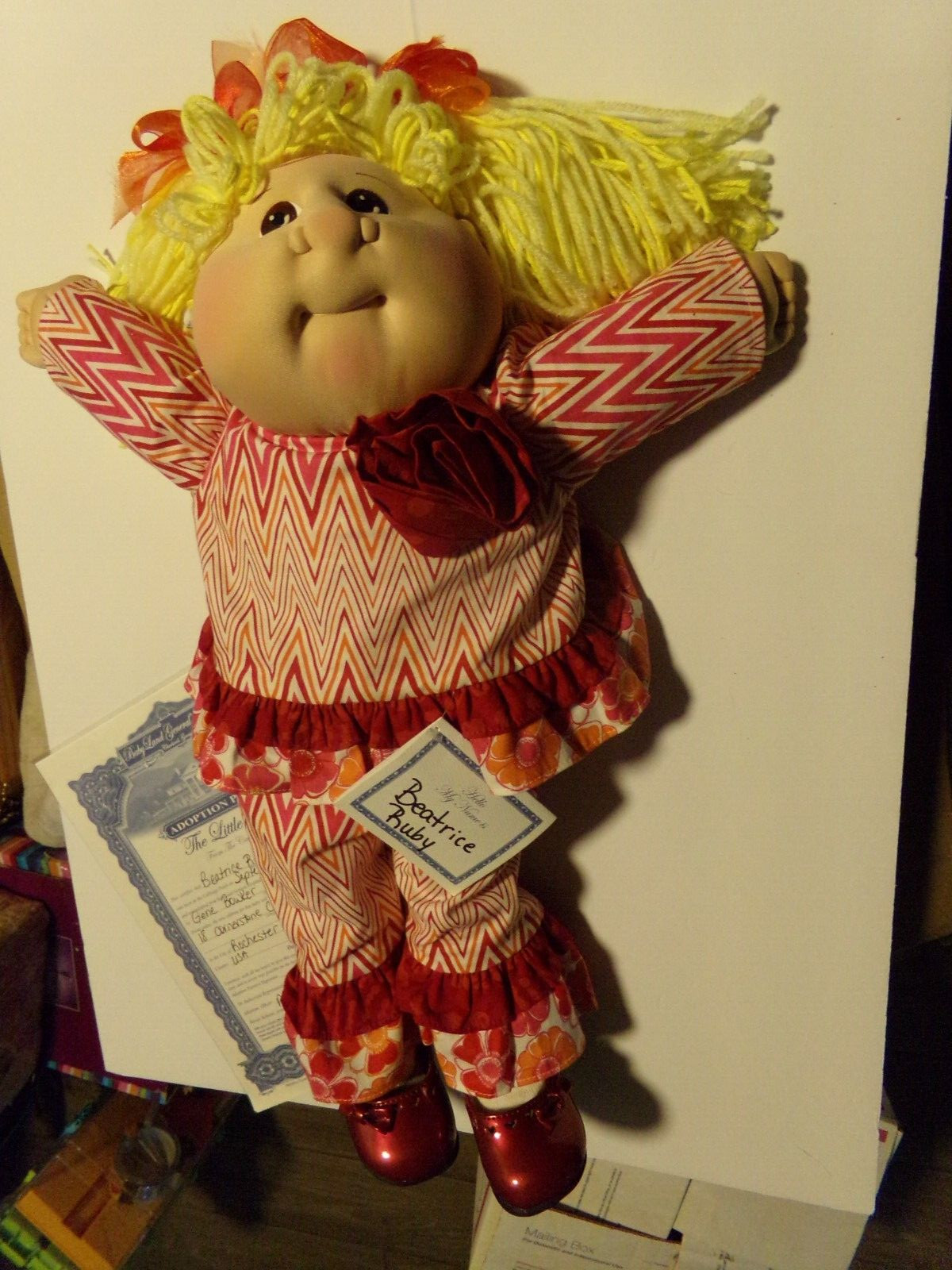 xavier roberts SOFT SCULPTURED CABBAGE PATCH KID! 2014 blond double ponies.