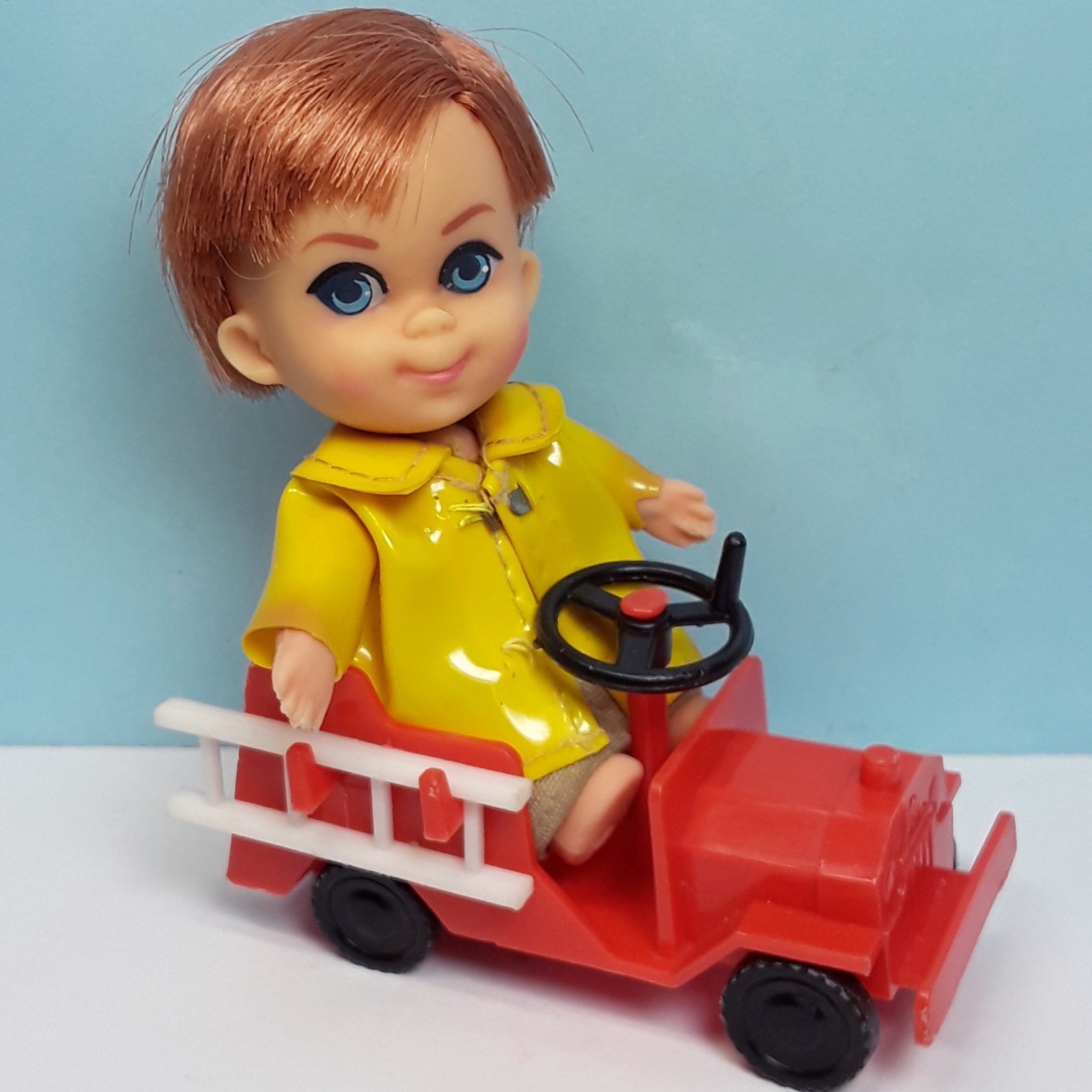 Vintage Mattel Liddle Kiddles BUNSON BURNIE Doll, Outfit, Truck, Both Ladders