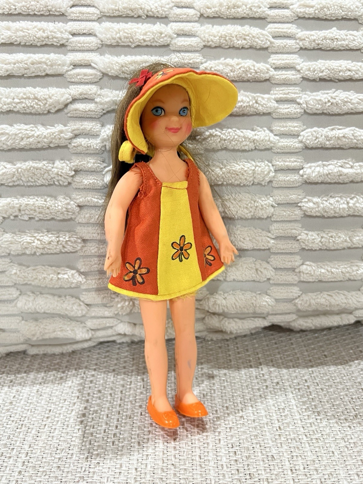 6” Vintage Mattel Barbie Tutti Doll 1965 Original Outfit Brunette