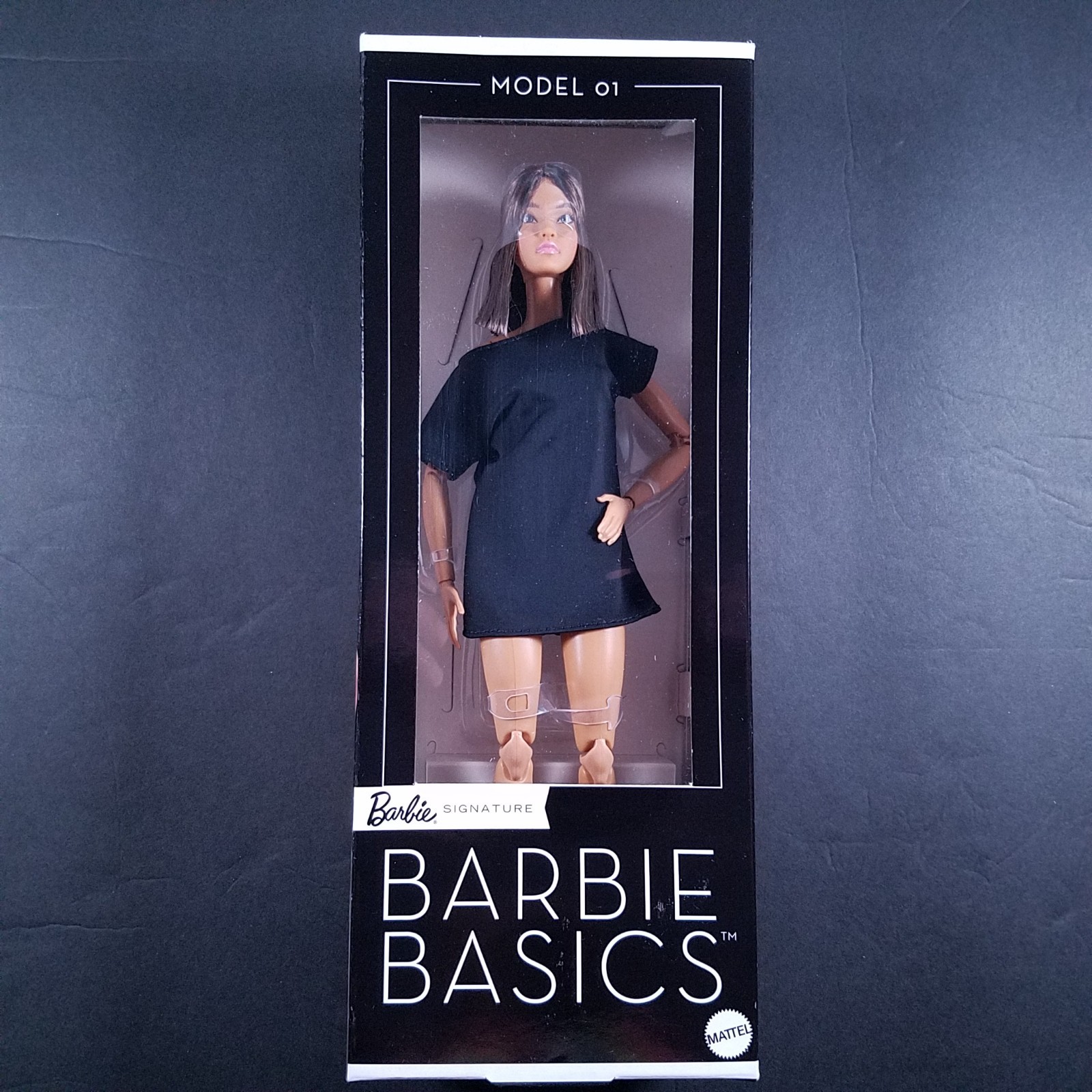 2025 Barbie Basics Model 01 Doll Brunette Little Black Dress Made To Move New