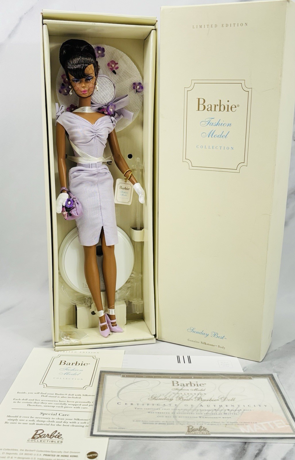 Barbie Fashion Model Sunday Best Silkstone Doll B2520 COA Stand Boxed