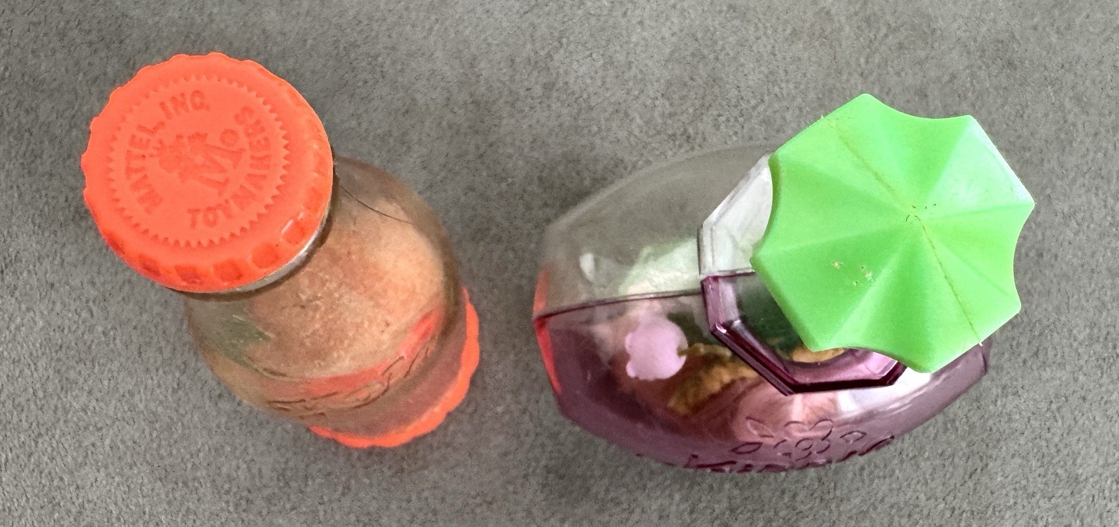 2 Vintage LIDDLE KIDDLES Olivia Orange KOLA + KIDDLE KOLOGNE with DOLLS Exc Cond