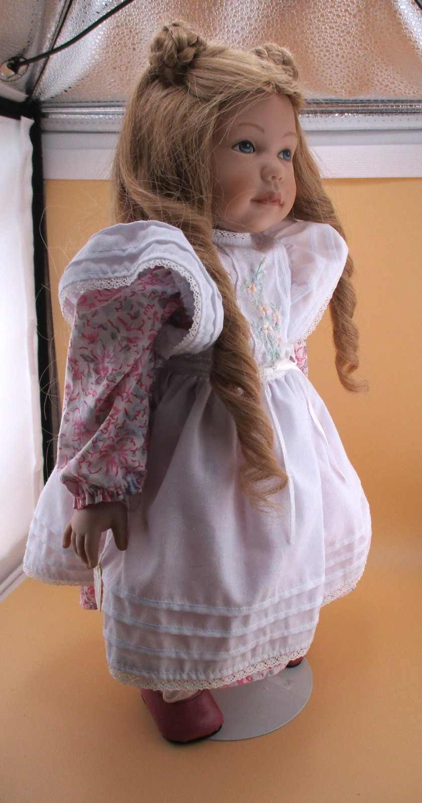 HEIDI OTT 15″ DOLL With LONG CORKSCREW CURLS & BRAIDED PIGTAIL BUNS – SO SWEET!!