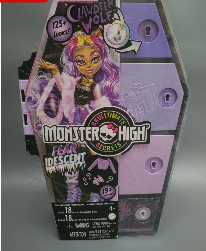 COMPLETE SET -5 pcs Monster High Skulltimate Secrets Fearidescent 125 looks Doll