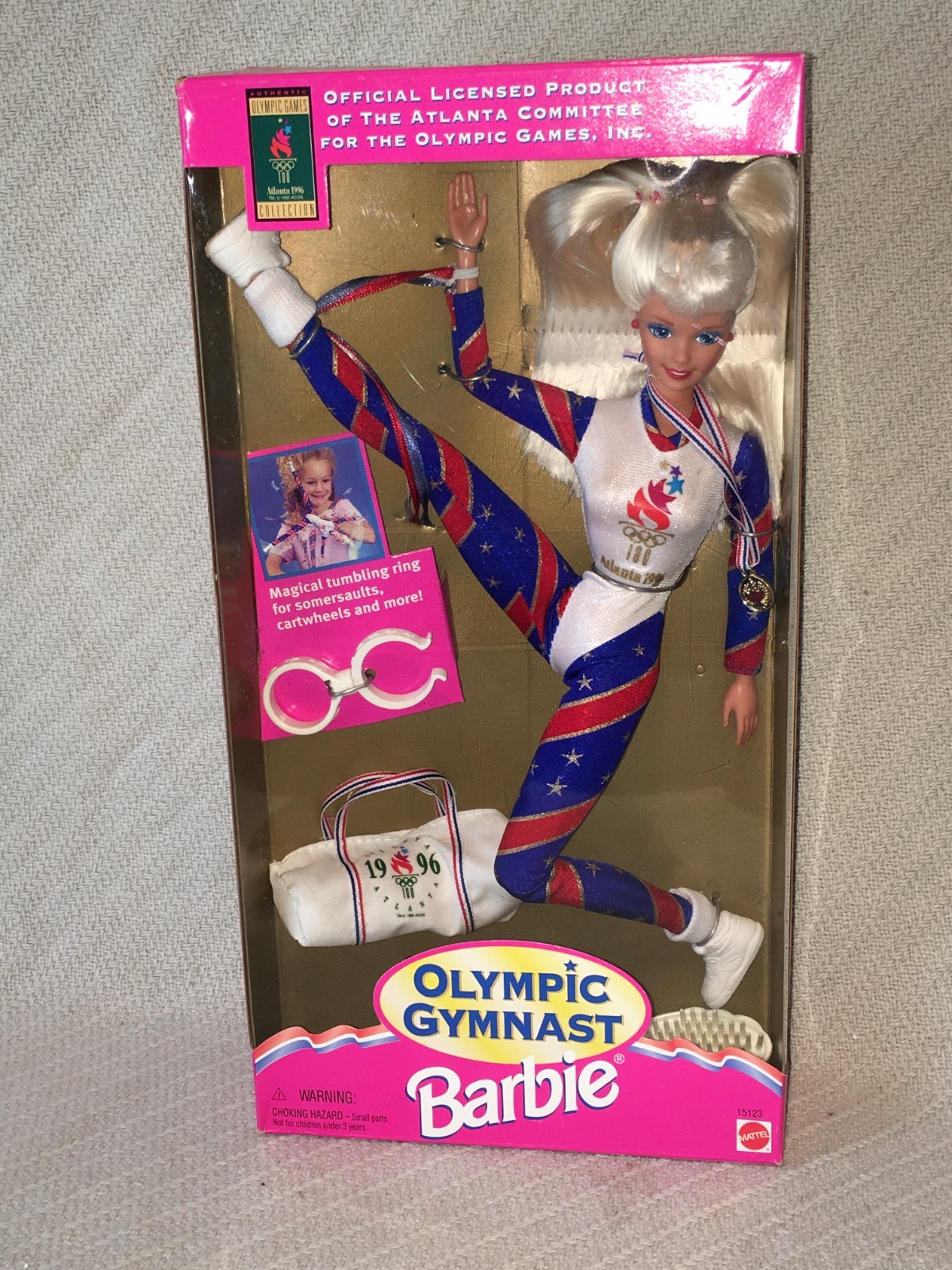 NOS New Sealed Olympic Gymnast Barbie Doll 1996 Olympics 11” Caucasian Doll #S