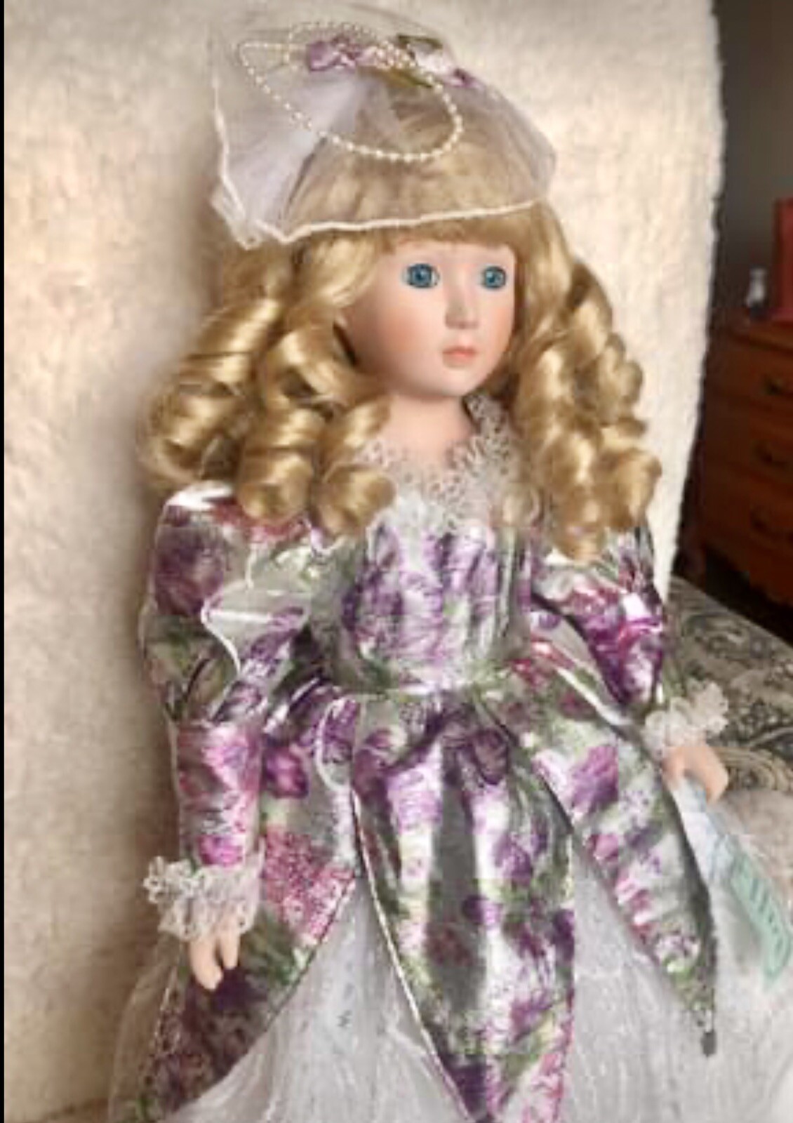 colectible Porcelain Doll by Julie #250 Caucasion With Stand