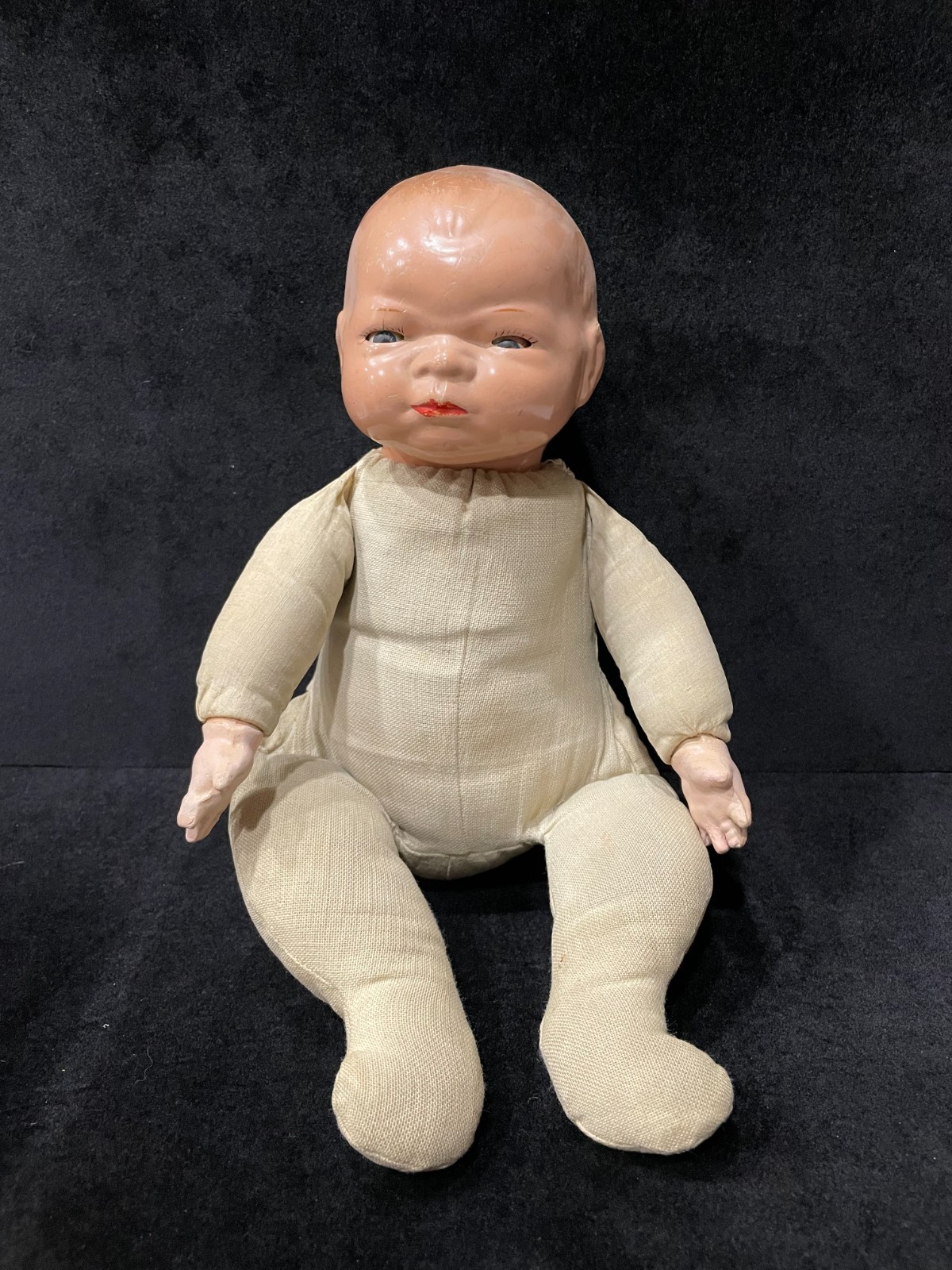 Vintage Bye-Lo Baby Grace Storey Putnam Composition & Cloth Doll W/Dress