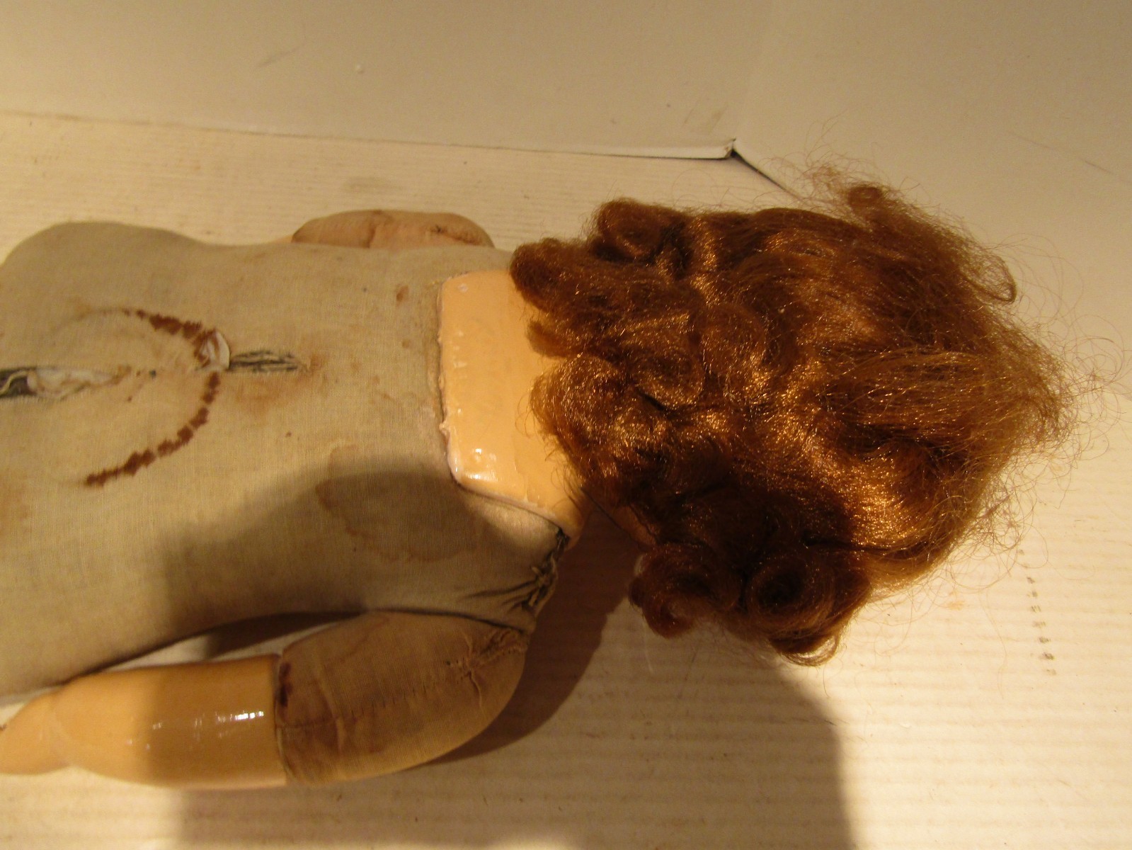 VINTAGE DOLL 20 INCH COMPOSITION HEAD CENTURY DOLL CO SLEEP EYES STUFFED BODY
