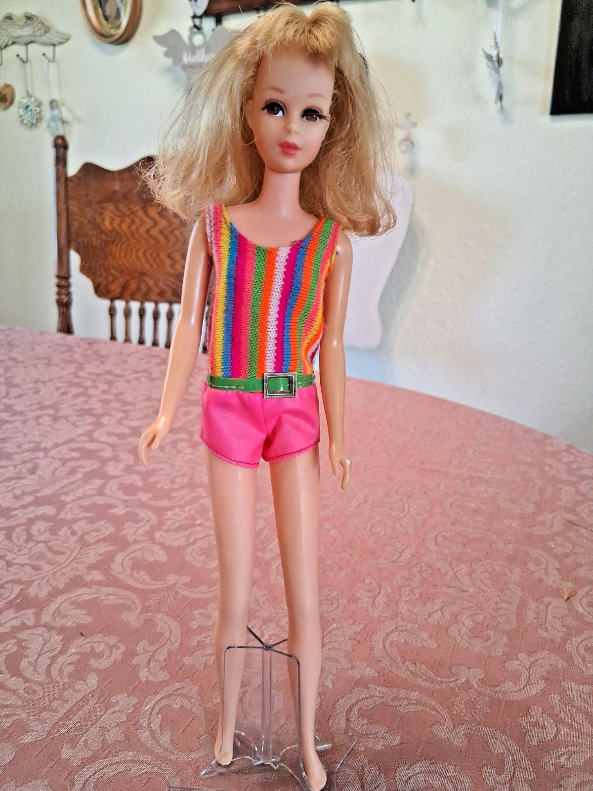 Vintage Mattel FRANCIE Blonde Twist’n Turn Barbie Doll w/Swimsuit & Stand