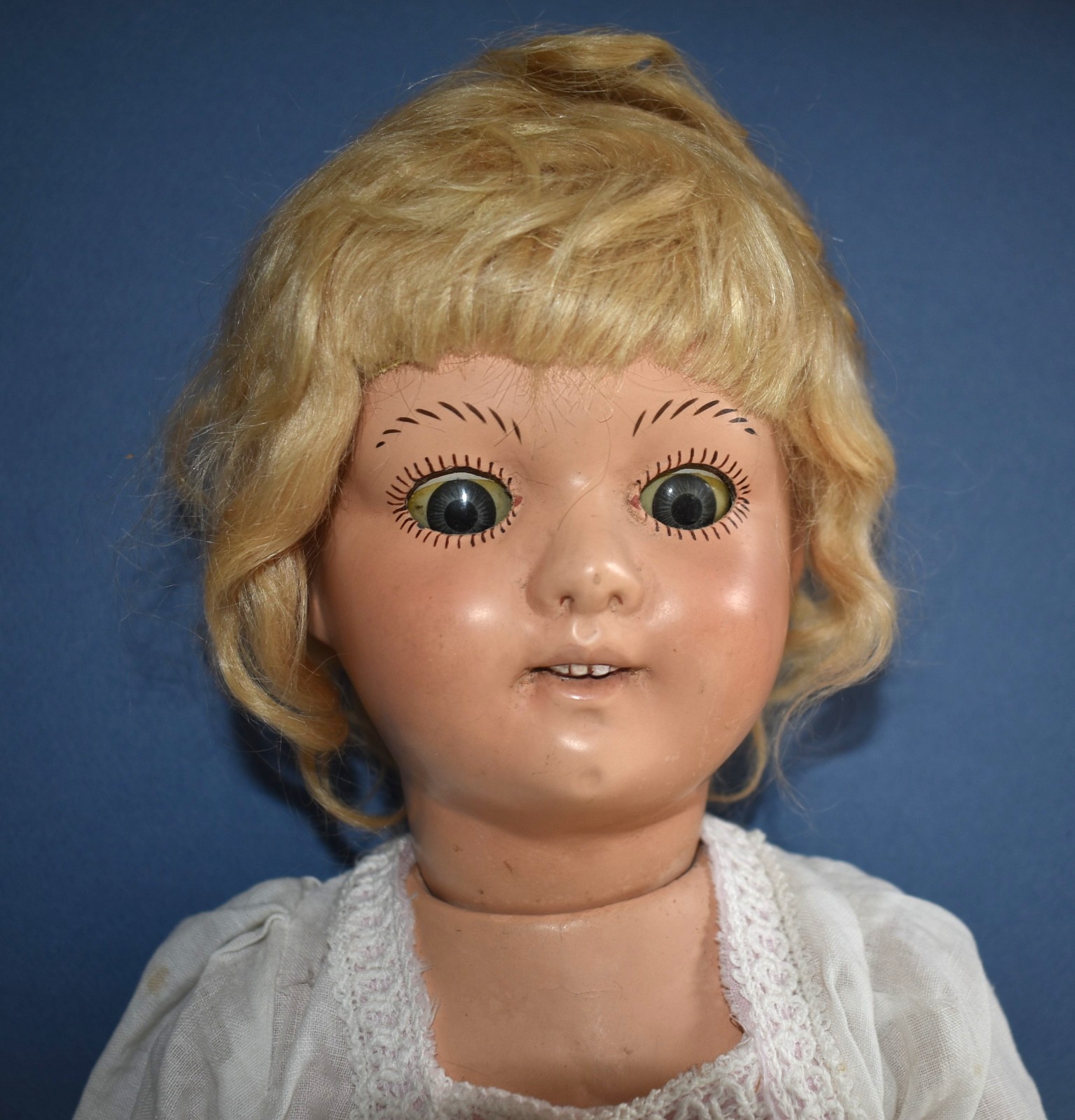 WWI 1918 NEDCO Wood Composition 18 Inch Doll