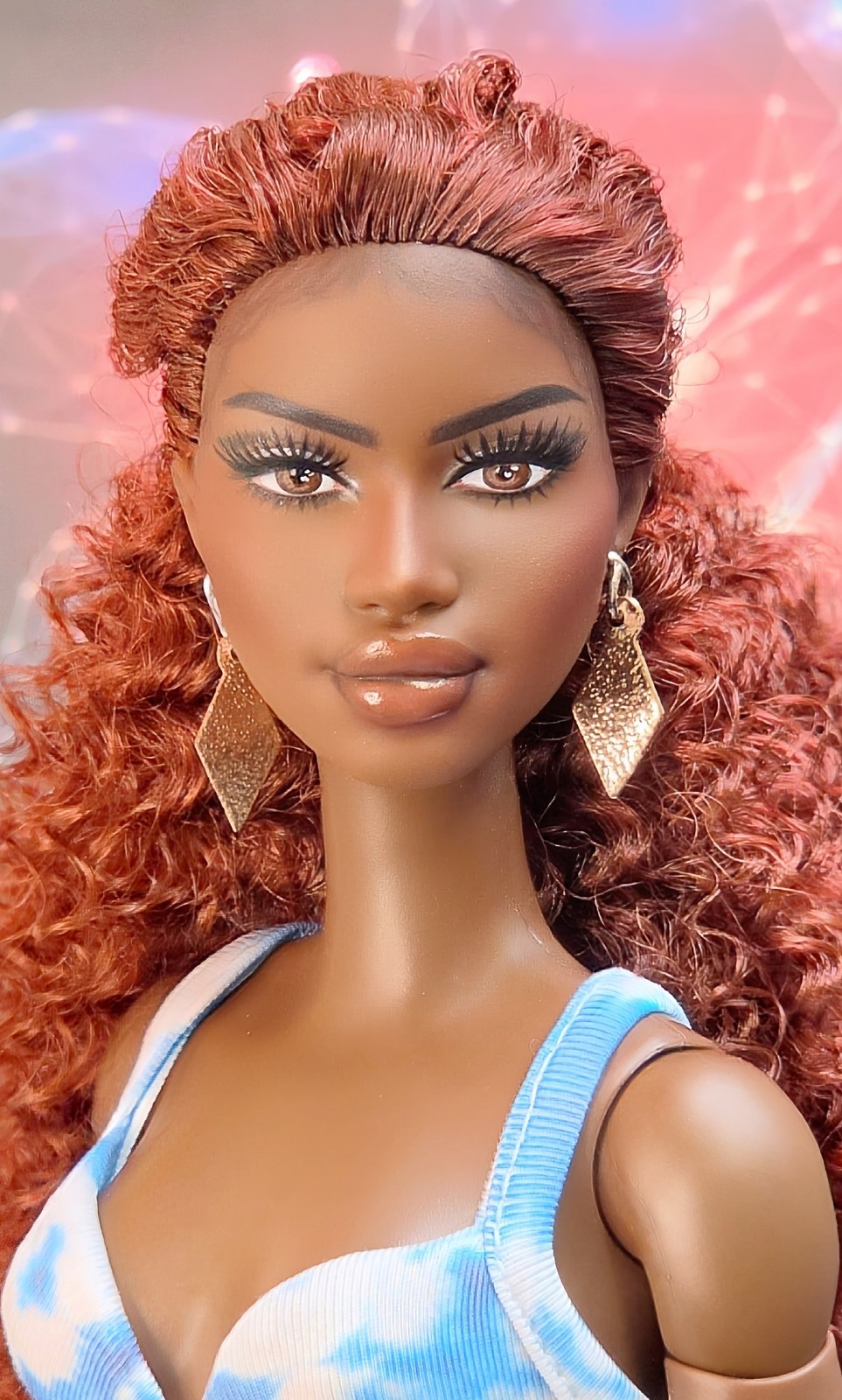OOAK Repainted Barbie Fashionista Nude Doll On M2M Body