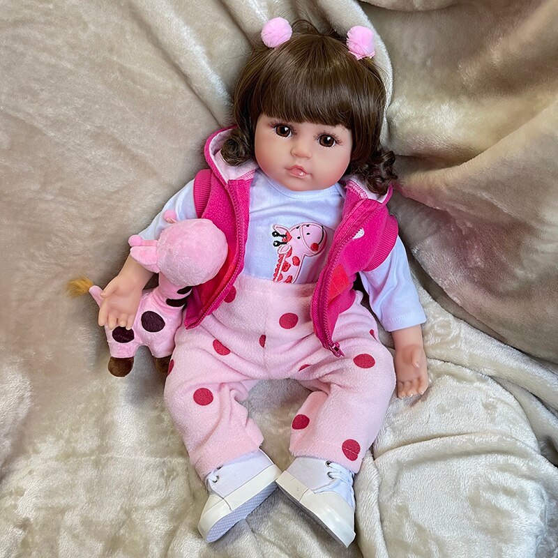 48cm Reborn Doll Silicone Toddler Bonecas Girl Menina De Surprice Doll