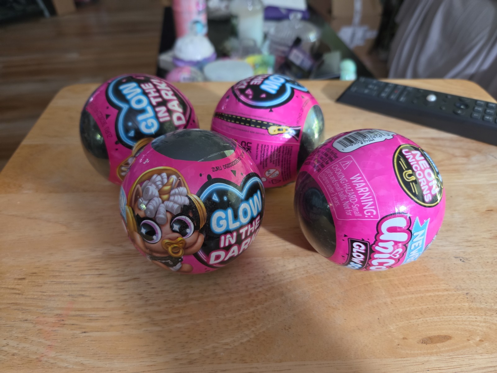 4x Zuru 5 Surprise Squad Baby Unicorns Glow In the Dark Series 3 NEW Bn10