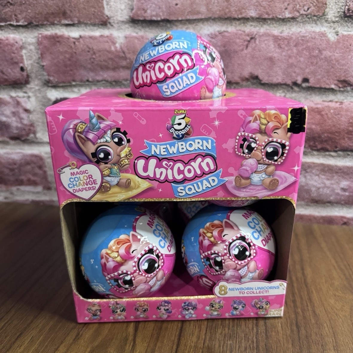 Zuru 5 Surprise Newborn Unicorn Squad Doll Magic Color Change Diapers- Lot of 7