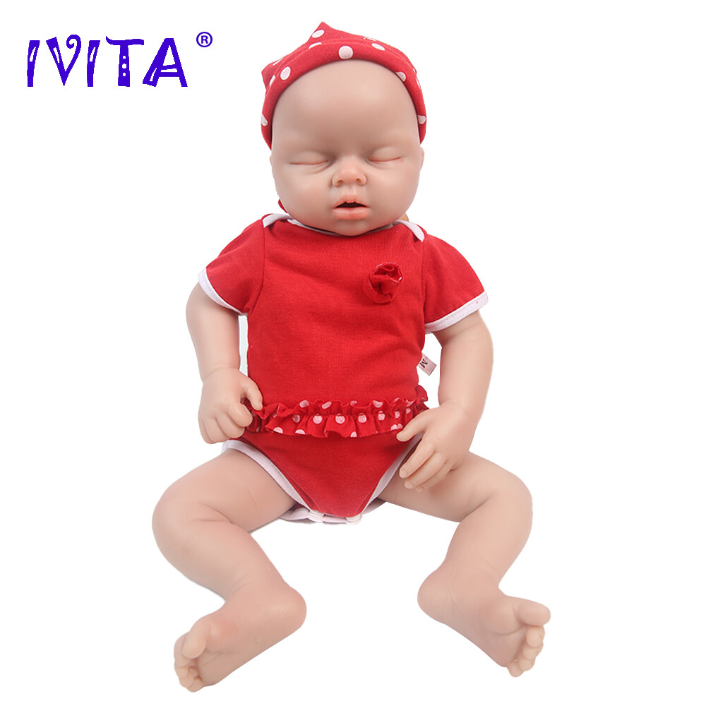 IVITA 20″ Sleeping Baby Lifelike Boy/Girl Doll Full Silicone Newborn Doll Infant