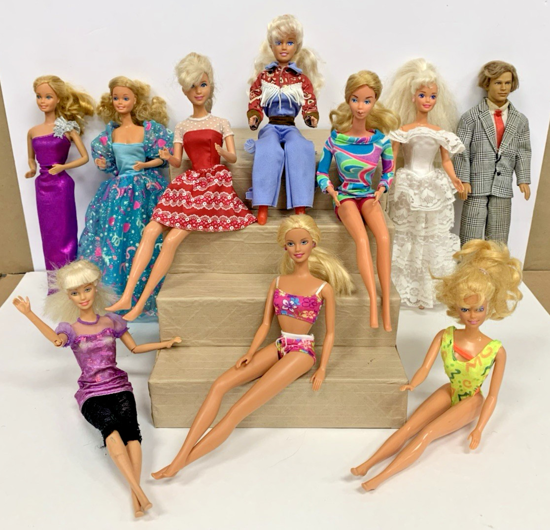 Vintage 1970s 1980s 1990s 2000s Mattel Barbie Ken Lot Unimax Clone Superstar Era