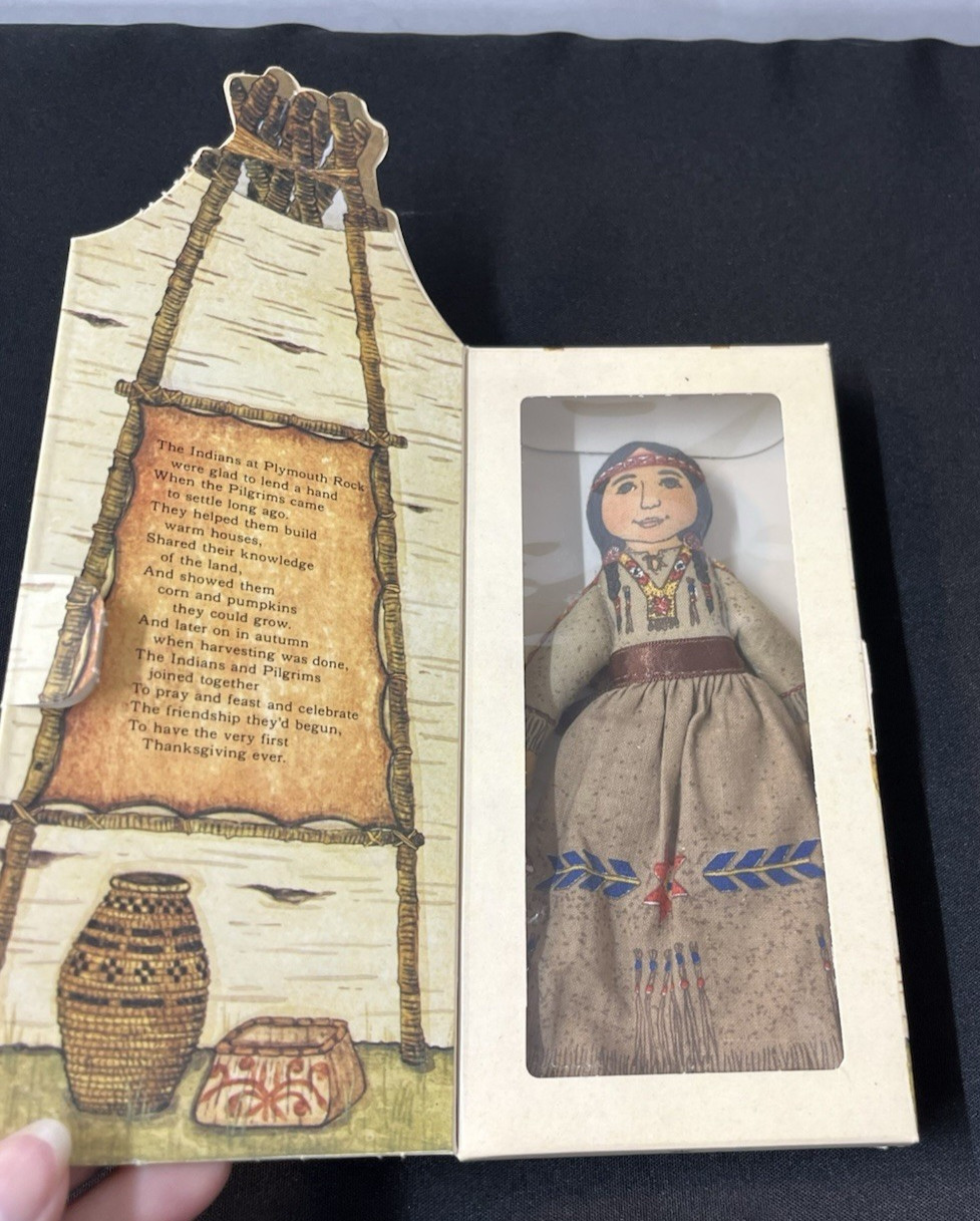 Vintage 1979 Hallmark Indian Maiden Holiday Doll Plush Cloth New In Box