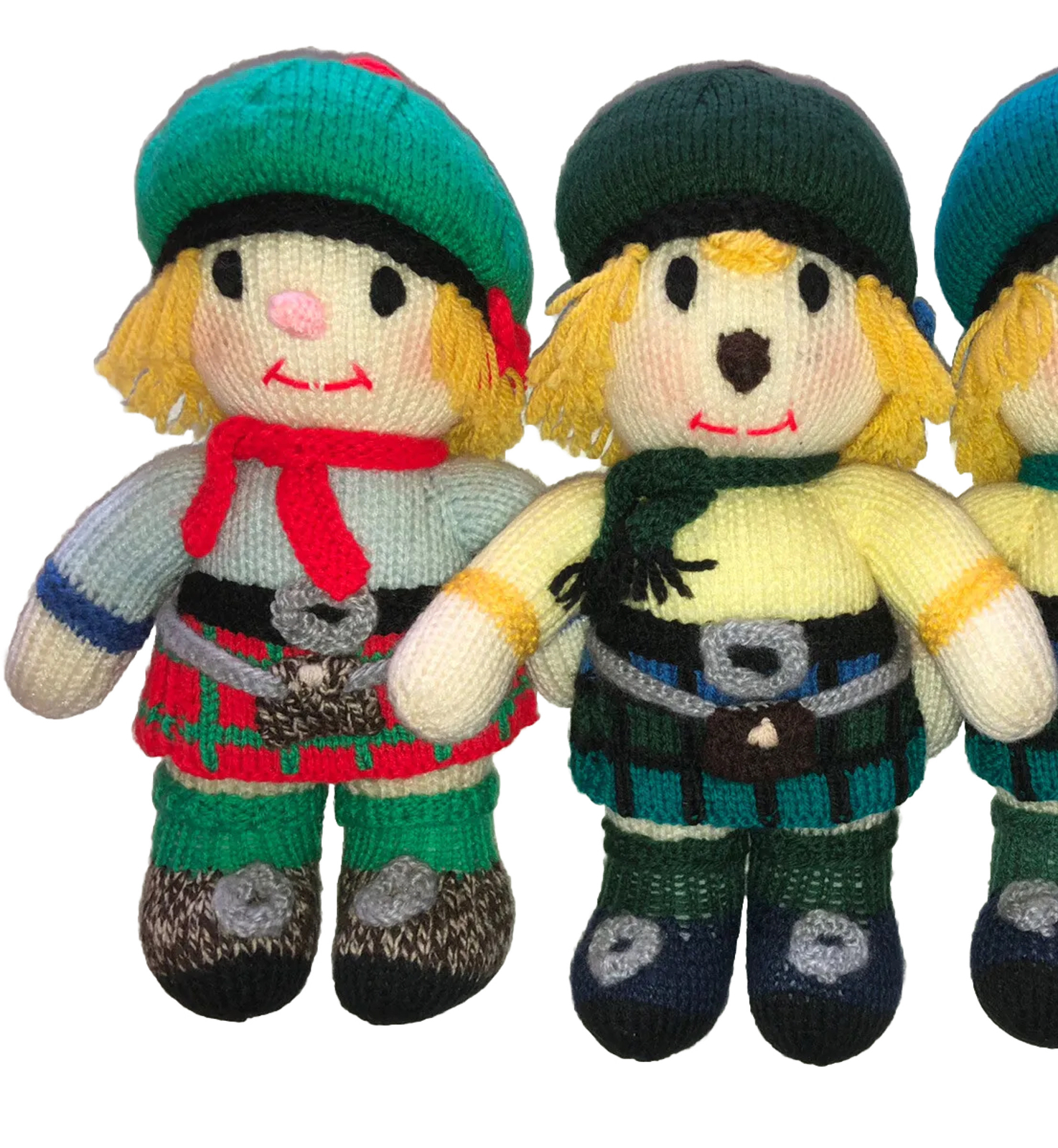 Scottish Doll Scots Scotty hand made knitted knit kilt 280mm tall CHOOSE ONE