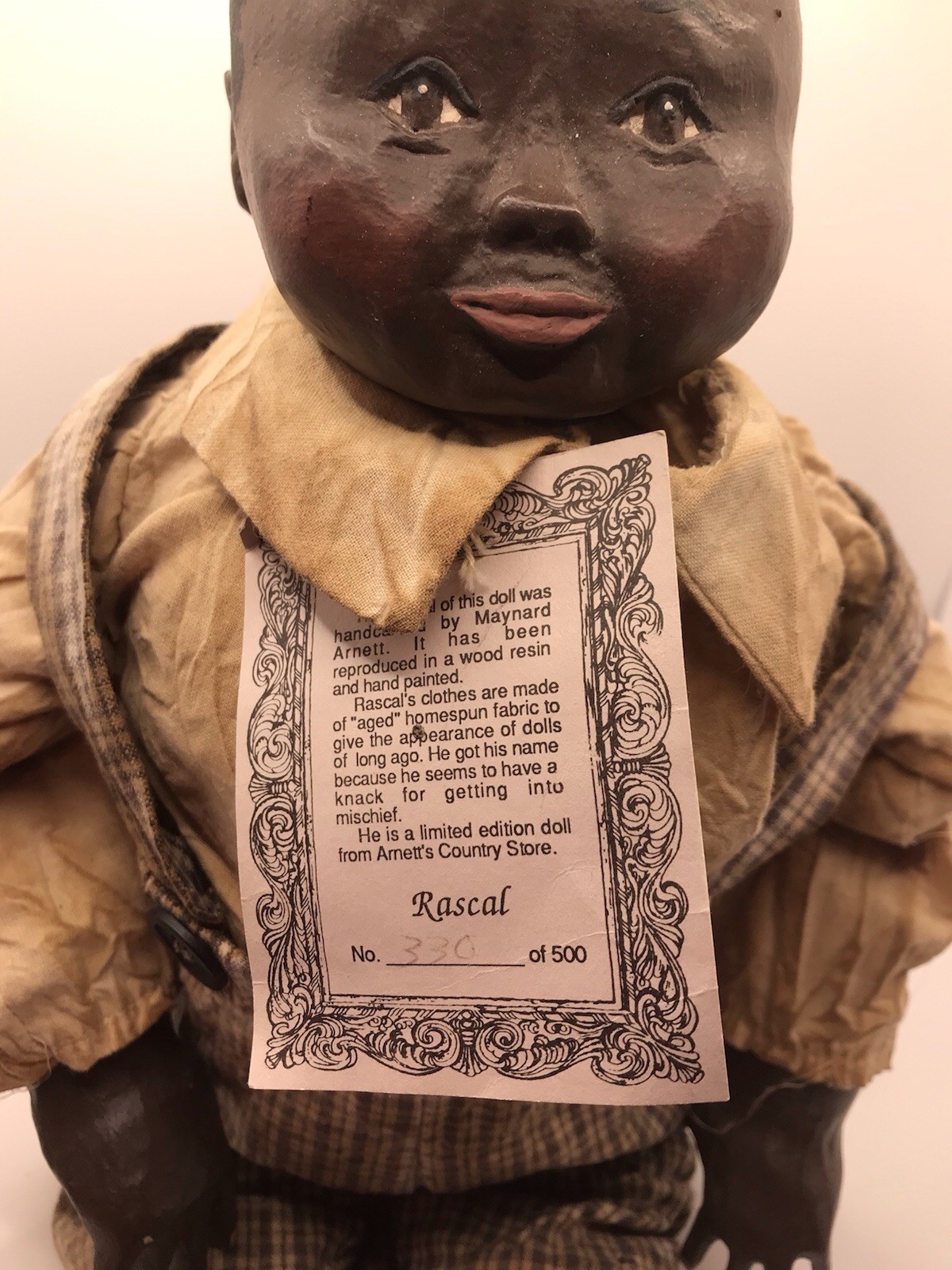 William Arnett “Rascal” Doll, Hand Painted, Number 330 Of 500